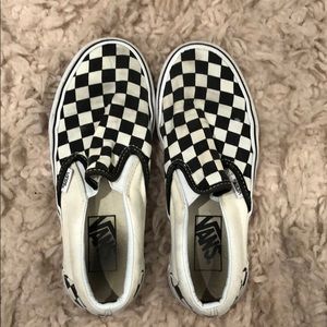 Checkered slip on Vans